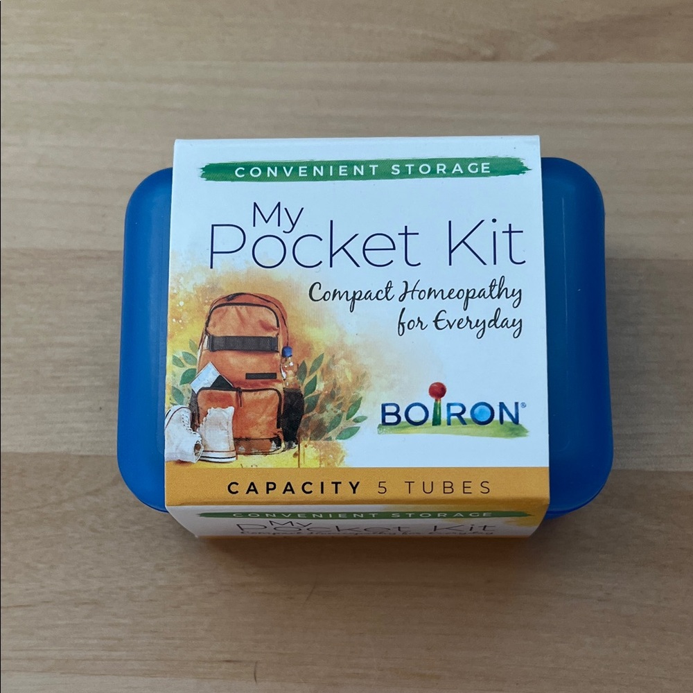 Blue Pocket Storage Box For Homeopathic Pellet Tubes